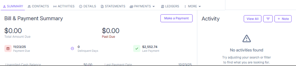 Obligation Details tab