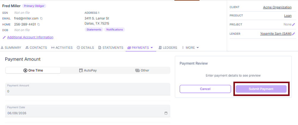 Make a payment
